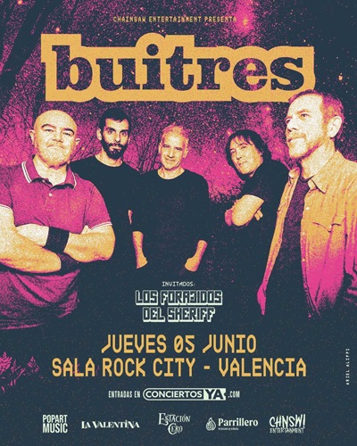 Gira 2025 de Buitres por varias ciudades de España